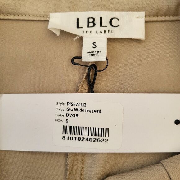 LBLC The Label Gia Wide Leg Pants Size 6 Style P15670LB Shiny Wedding Party - Picture 4 of 10